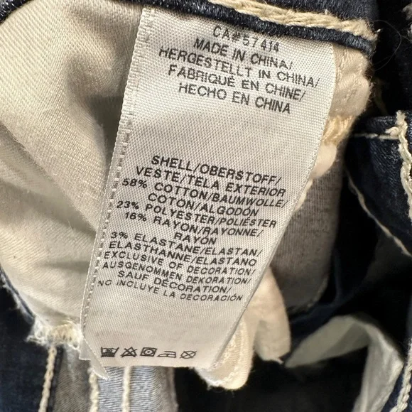 True Religion Jennie Curvy Skinnie Dark Blue Jeans Waist 36 - Picture 8 of 8